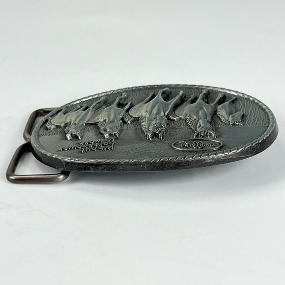 Vintage Belt Buckle -Twin Disk We Put Horsepower to Work Horse - Picture 5 of 9
